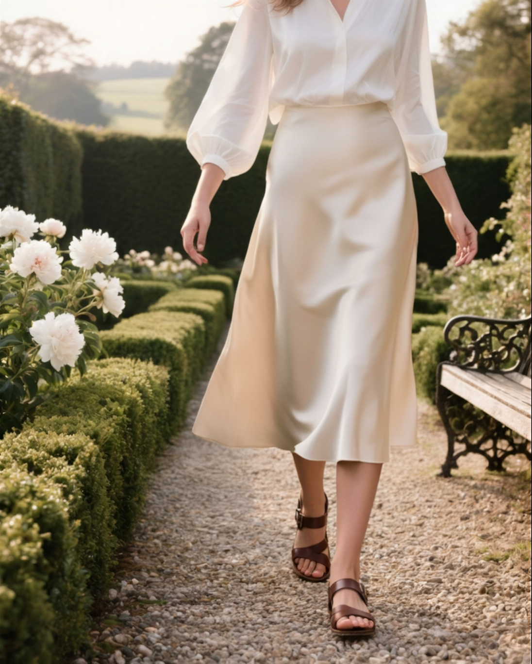 Old Money Silk Skirt