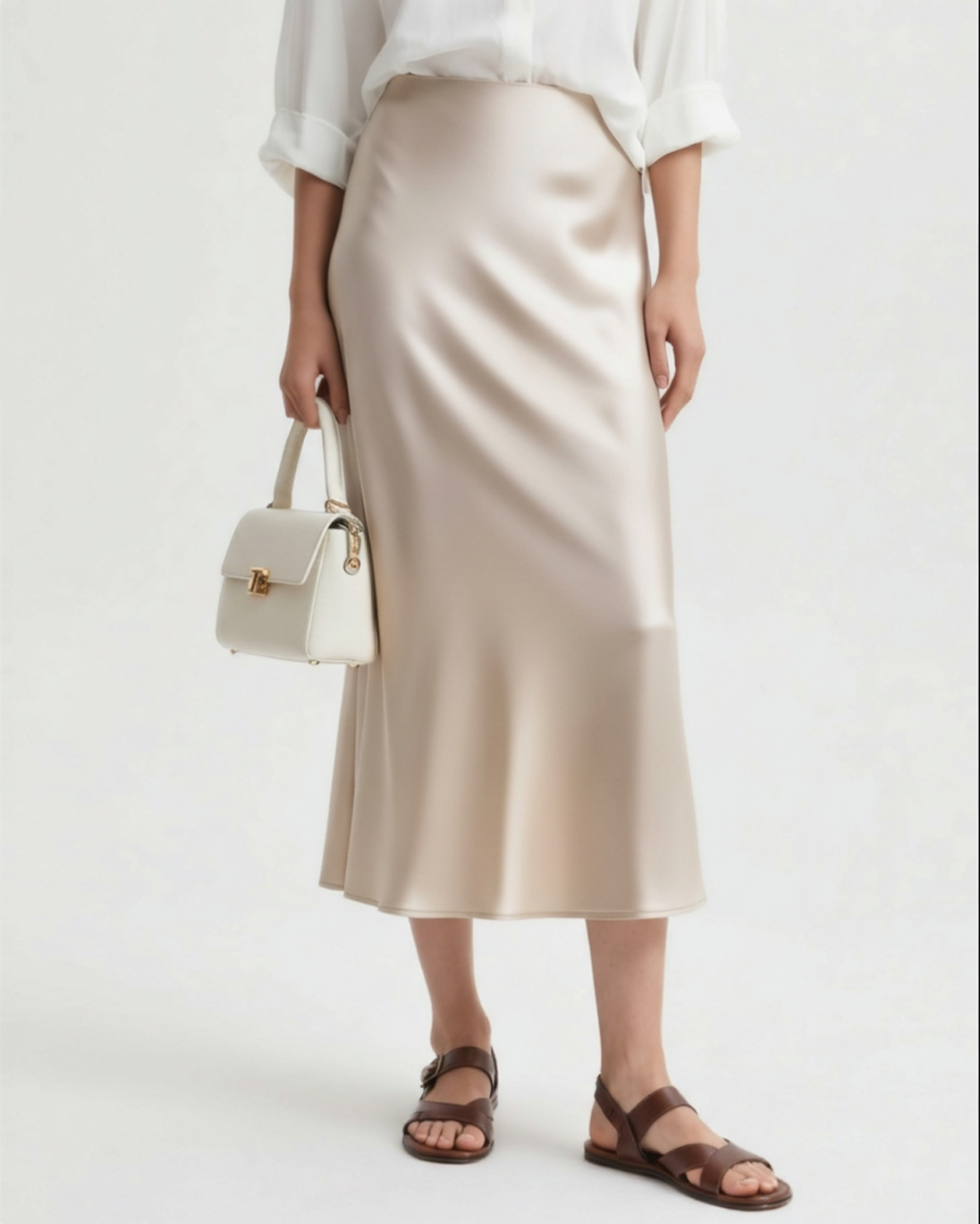 Old Money Silk Skirt