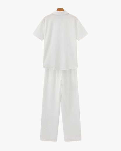 Cotton Polo & Pantalon Set