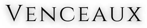 Black text 'VENCEAUX' on a white background